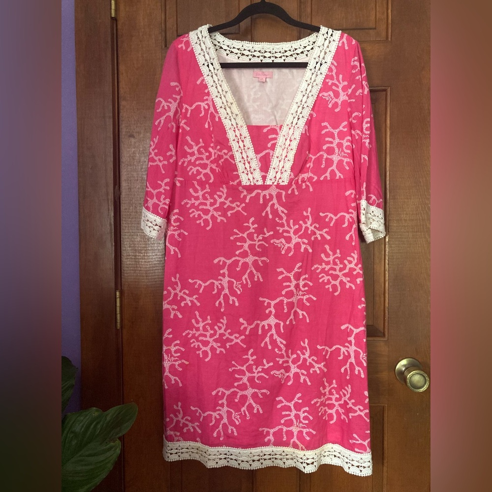 Lilly Pulitzer Pink and White Dress